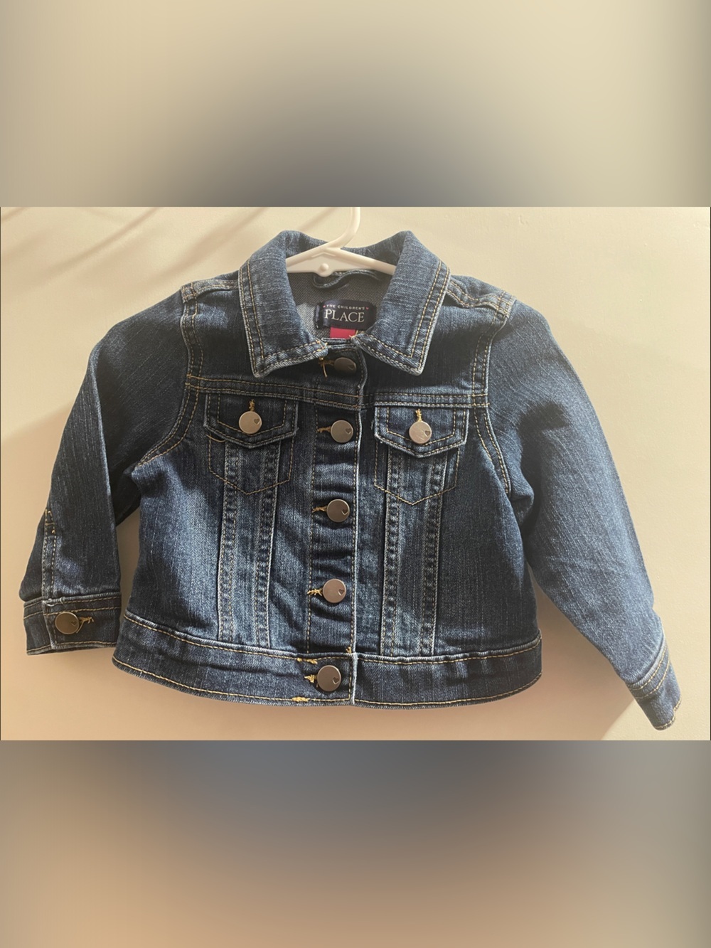 The Children's Place Indigo Denim Jacket with Silver Buttons - Girls